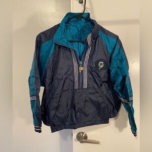 Vintage kids Miami dolphins half zip jacket